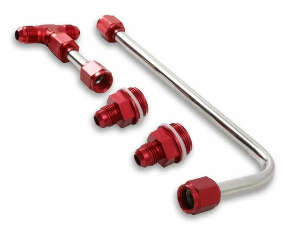 Dual Feed Fuel Line #6AN (Red) - 34-600RQFT